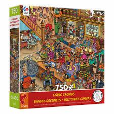 Corner Pocket Games - 750 Piece Puzzle - Comic Crowds — Sports Event