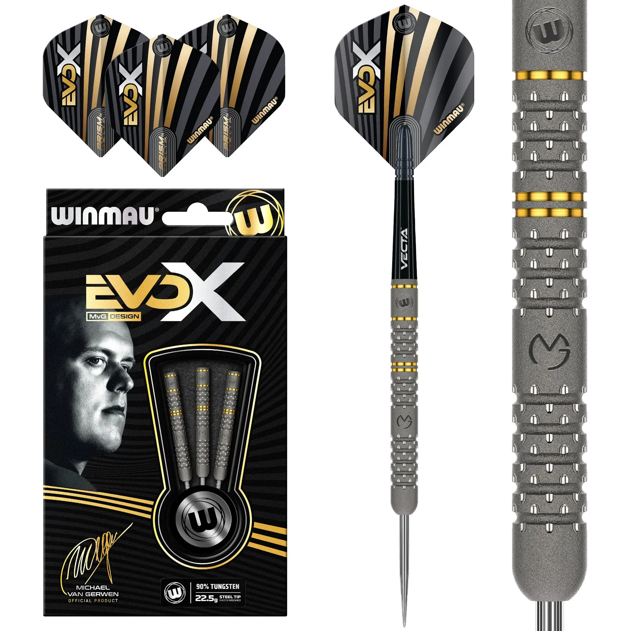 Winmau - MVG Evo X 90% Tungsten - Steel Tip Set