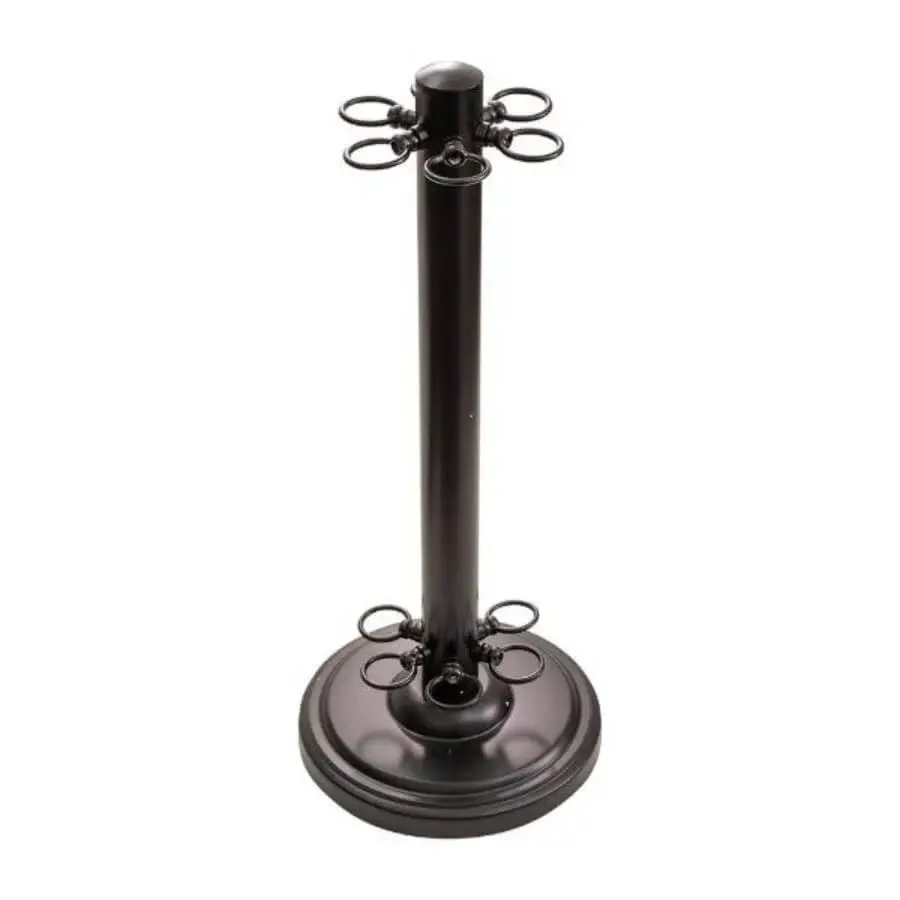 Canada Billiard - Round Metal Floor Rack - 6 Cues — Black