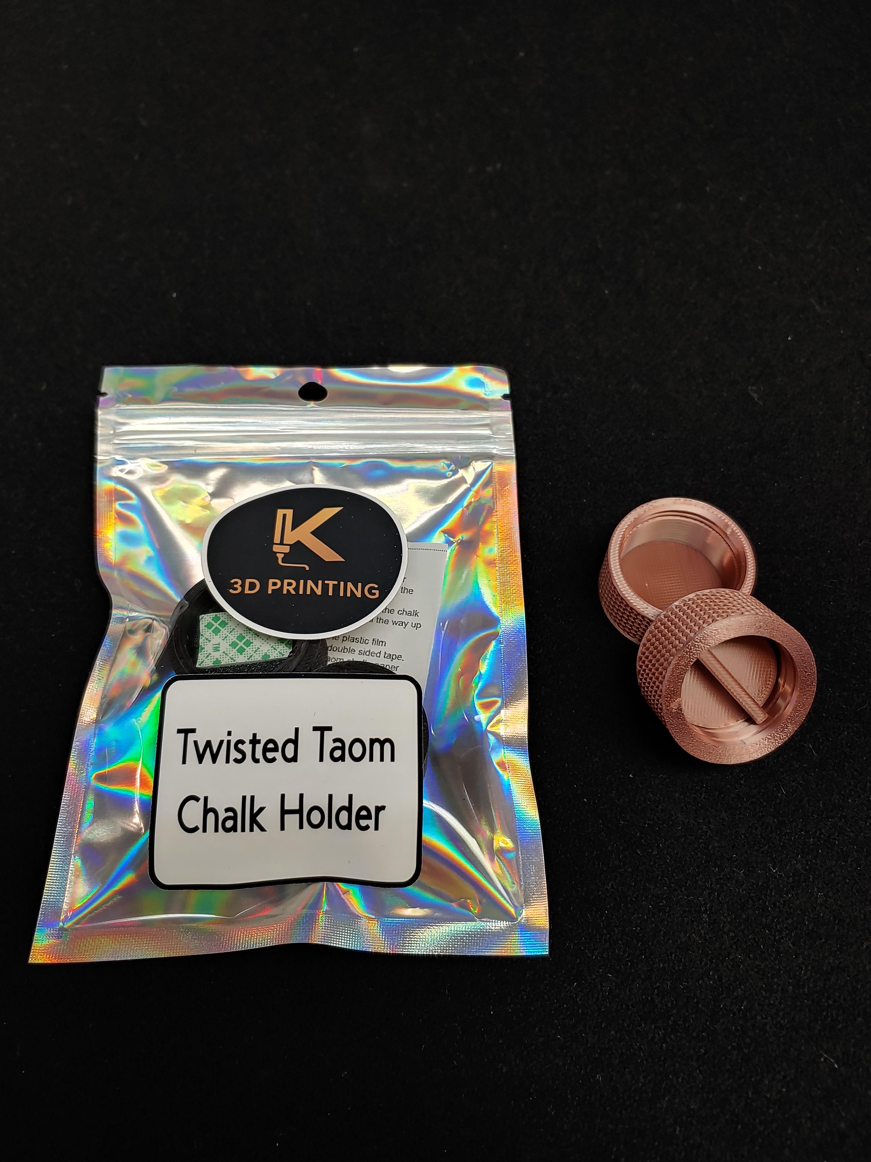 K 3D Printing - Twisted Taom Chalk Holder — Black