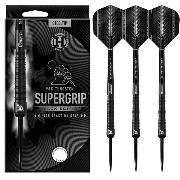 Harrows - Supergrip 'Black Edition' - Steel Tip Set