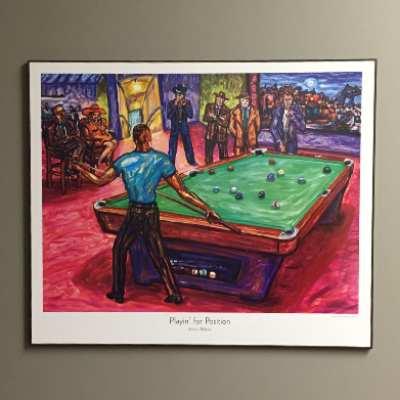 Arthur Robins - Playin for Position , Mounted Print — Playin for Position