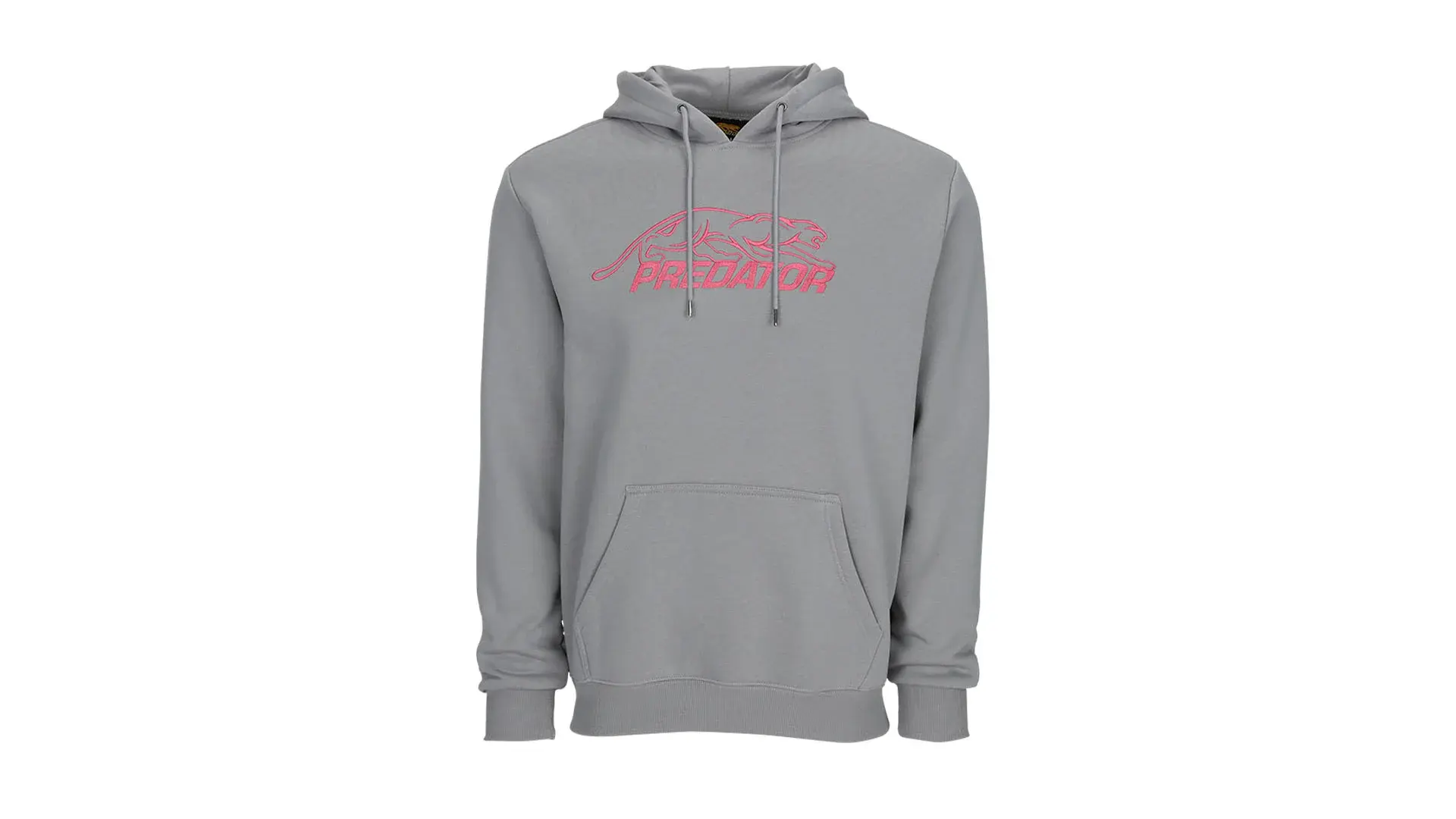 Predator - Gray Hoodie w/ Embroidered Pink Logo — Medium