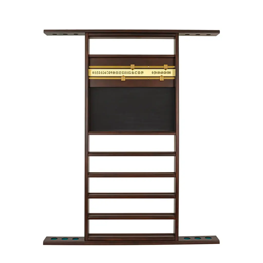 Canada Billiard - Wall Combo Rack - 6 Cues , Scoreboard, Ball Rack