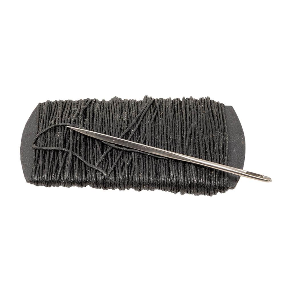 Tweeten - Black Waxed Cord with Needle - For Pockets